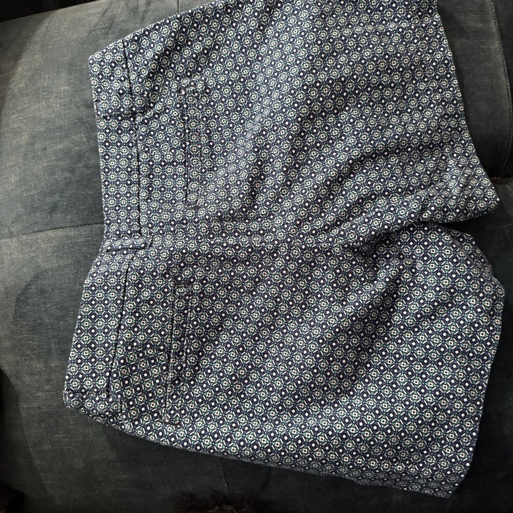 Merona Blue and White Flat Front Shorts - Picture 2 of 3